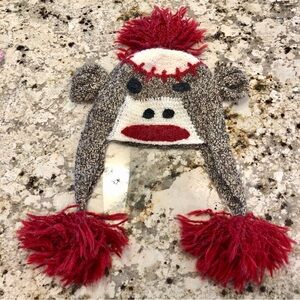 PERUVIAN TRADING CO sock monkey winter hat. Never worn. EXCELLENT cond
